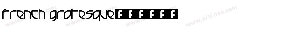 French Grotesque字体转换